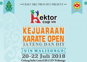 Pamflet kegiatan Kejuaran Karate Open Rektor Cup VIII