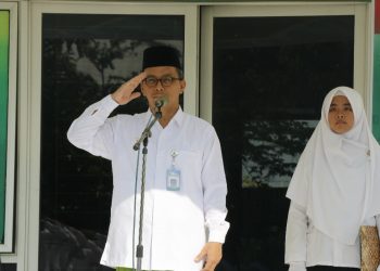 Imam Taufiq saat Upacara Hari Santri Nasional 2019 di Mah;ad kampus 2 UIN Walisongo Semarang, Selasa (22/10/2019) (Dokumen Istimewa).