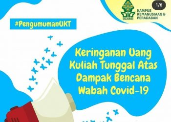 Poster pengumuman pengurangan UKT yang ada di akun instagram UIN Walisongo Semarang (Dokumen istimewa).
