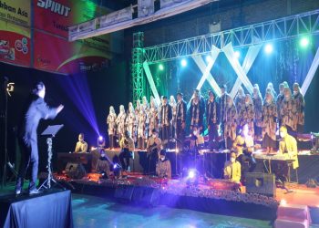 Konser Simfoni UKM Musik yang diselenggarakan di Gedung Serba Guna Hamas Mangkang, Sabtu, (27/03/2021)(Amanat/Shafril).