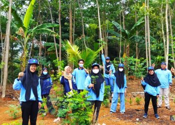 Tim KKN RDR 77 UIN Walisongo Semarang kelompok 84 saat melakukan penanaman pohon