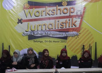 Workshop Jurnalistik SKM Amanat di Gedung PCNU Plumpungan, Jumat-Minggu (04-06/03/2022).
