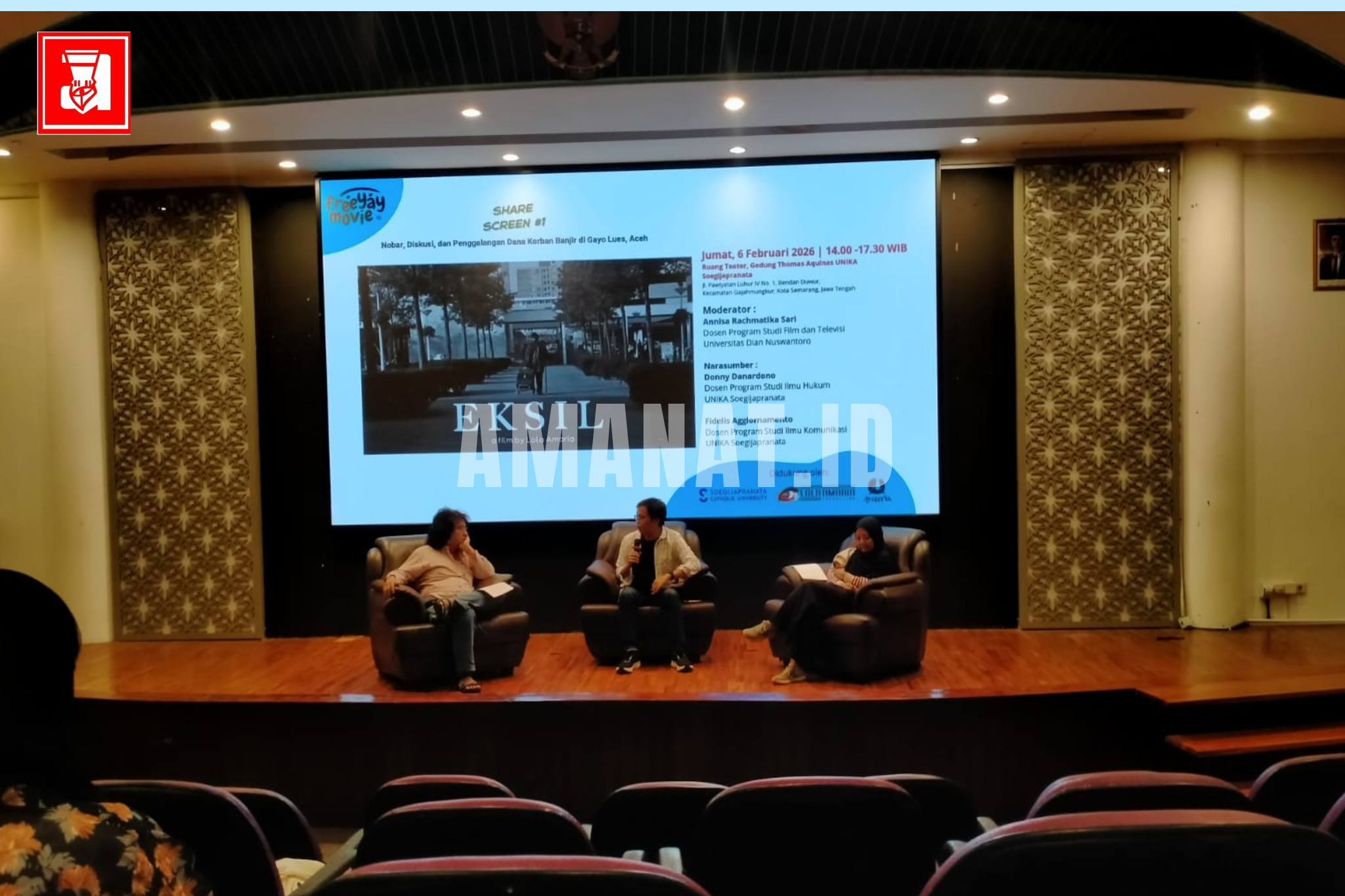 donny danardono, diskusi film, universitas katolik seogijapranata, bahasa indonesia, nasionalisme